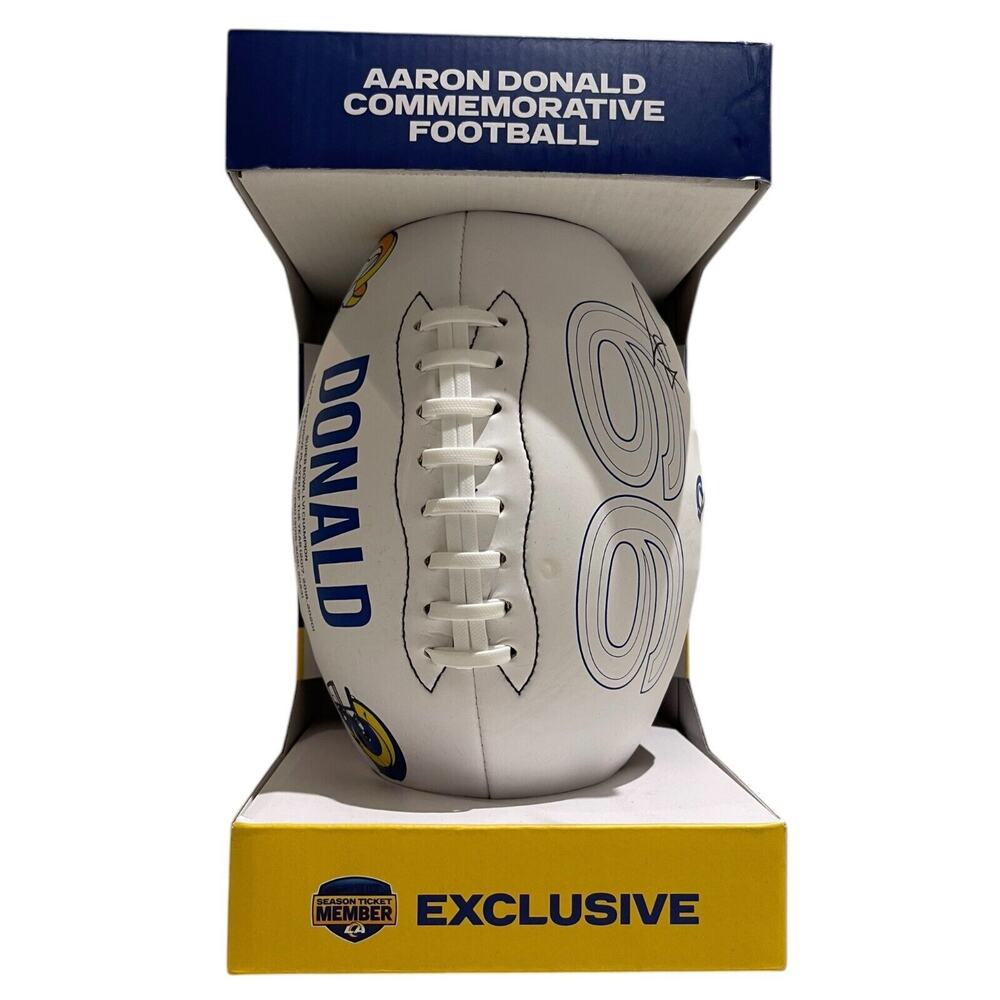 LA Rams 2024 Season Ticket Holder Gift Aaron Donald #99 Commemorative Football🔥